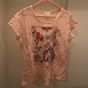 Sundance Lace Shirt with Flower Details